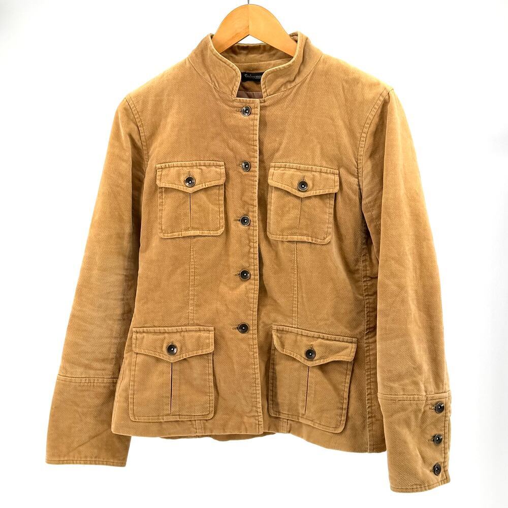 Vintage Y2K Sinéquanone Tan Structured Utility Field Jacket
